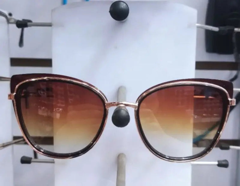 Óculos de sol aviador de alta qualidade, armação de gatinho, plástico, cercado por metal, unissex, UV400 2401 - Envio rápido, Brasil