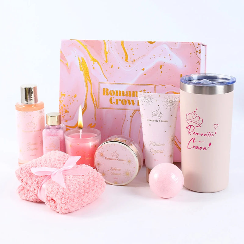 Romantic crown 9pcs kit de spa, presente para casais, de natal, dia dos namorados