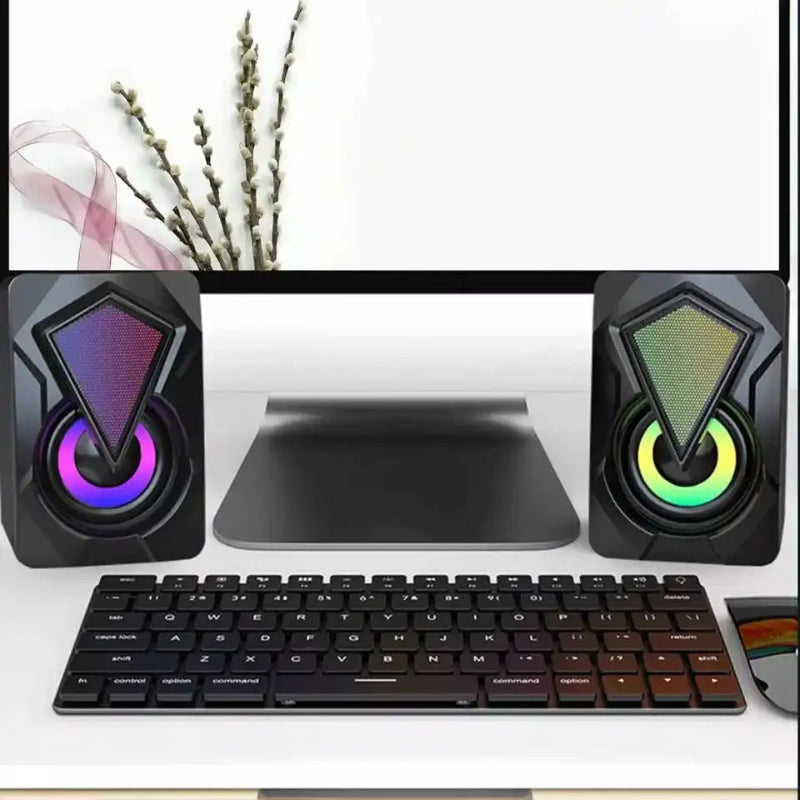 2 Caixa de Som Multimidia digital speaker USB para computador notebook 2.0 alta - venda nacional entrega rápida