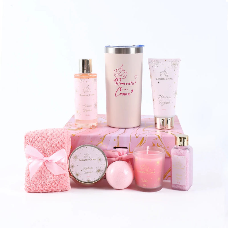 Romantic crown 9pcs kit de spa, presente para casais, de natal, dia dos namorados