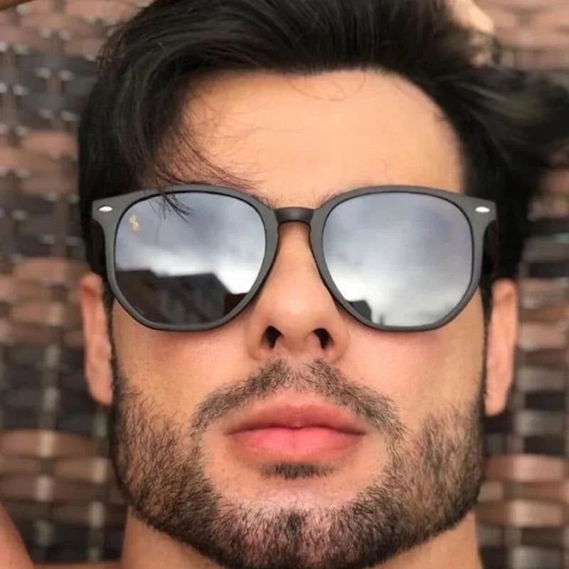 -EBIAN-Óculos de sol masculinos hexagonais modernos e casuais de acetato de alta qualidade - ENVIO IMEDIATO PARA TODO O BRASIL