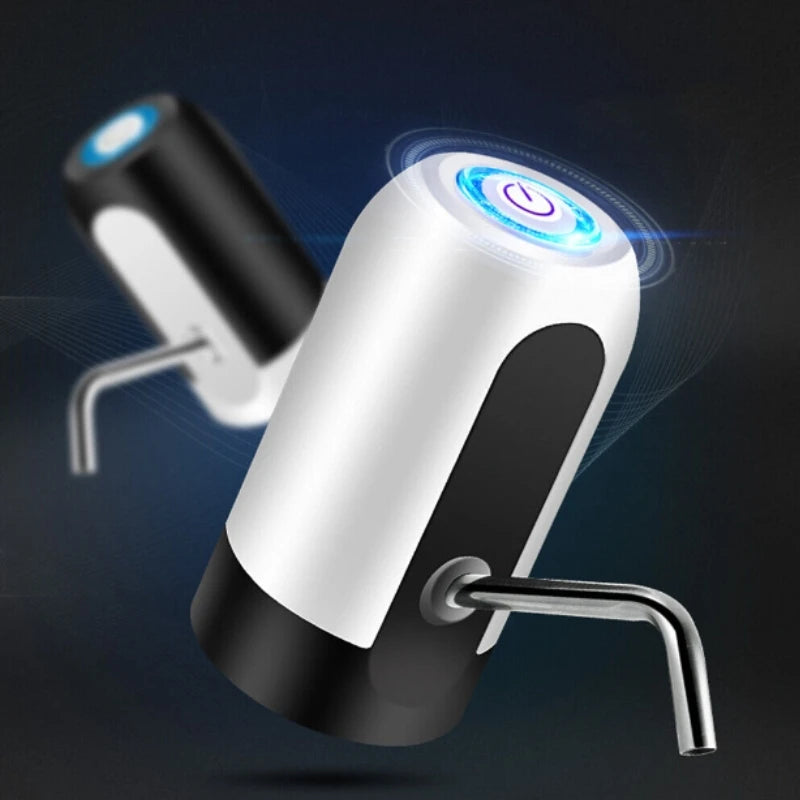 Bomba elétrica universal com carregamento USB para galão / garrafão de água - Digital