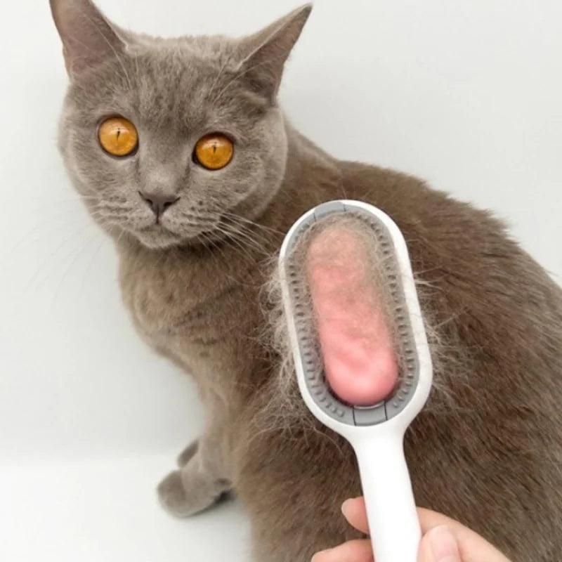 Pente de silicone para tosa de animais de estimação, escova limpa removedora de pelos para cães e gatos, tanque de água e limpeza