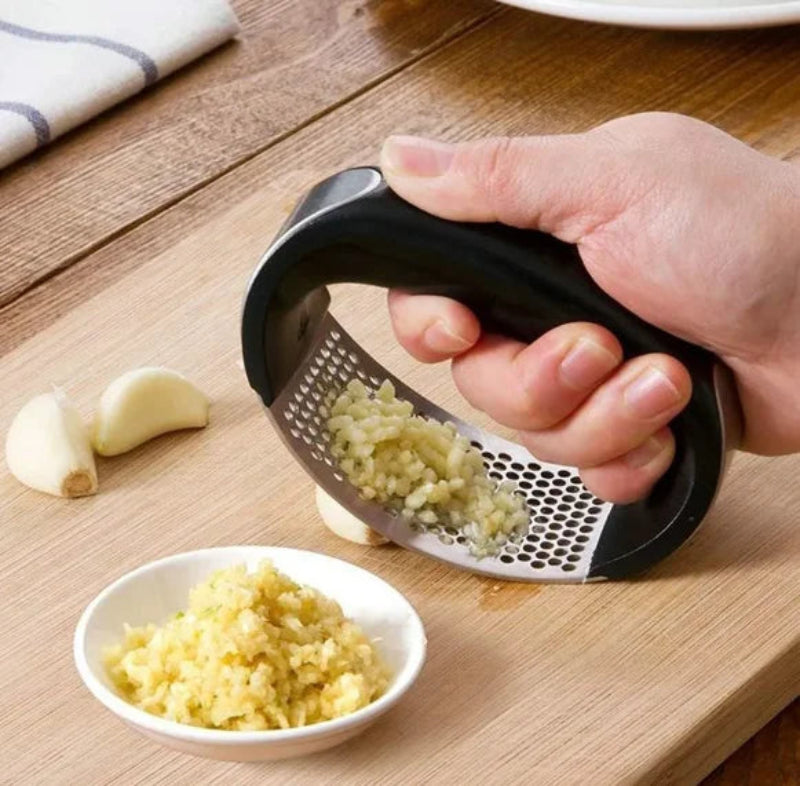 Prensa de alho inoxidável, dispositivo  manual de cozinha acessório ótimo para alho e gengibre .