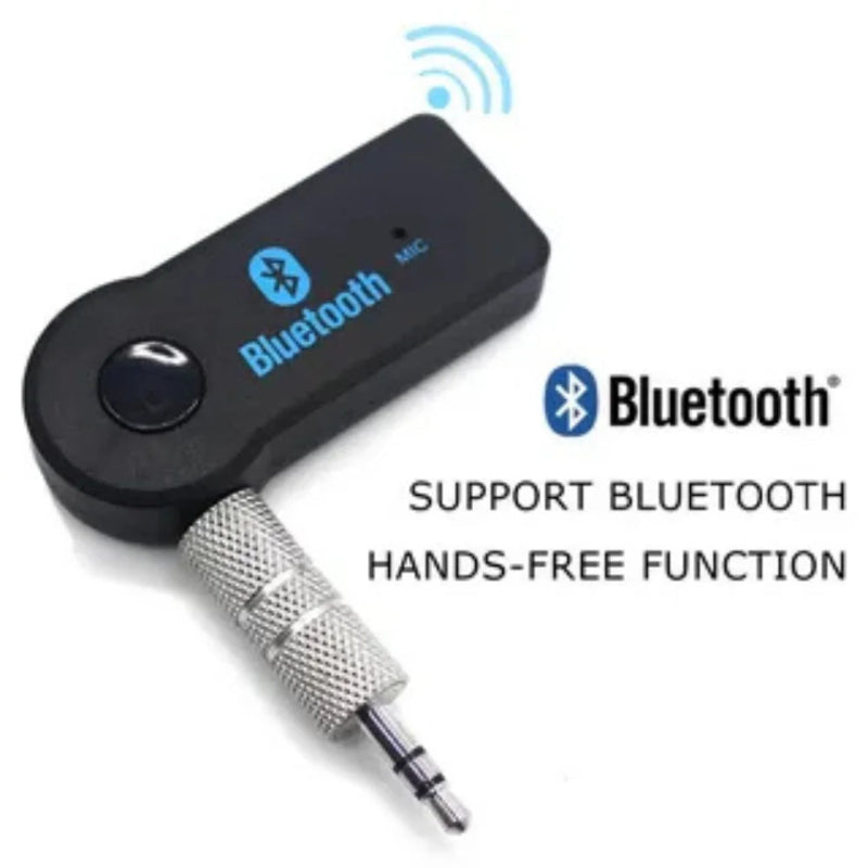 Adaptador receptor bluetooth auxiliar P2 3,5mm - Conecte seu carro (Preto)