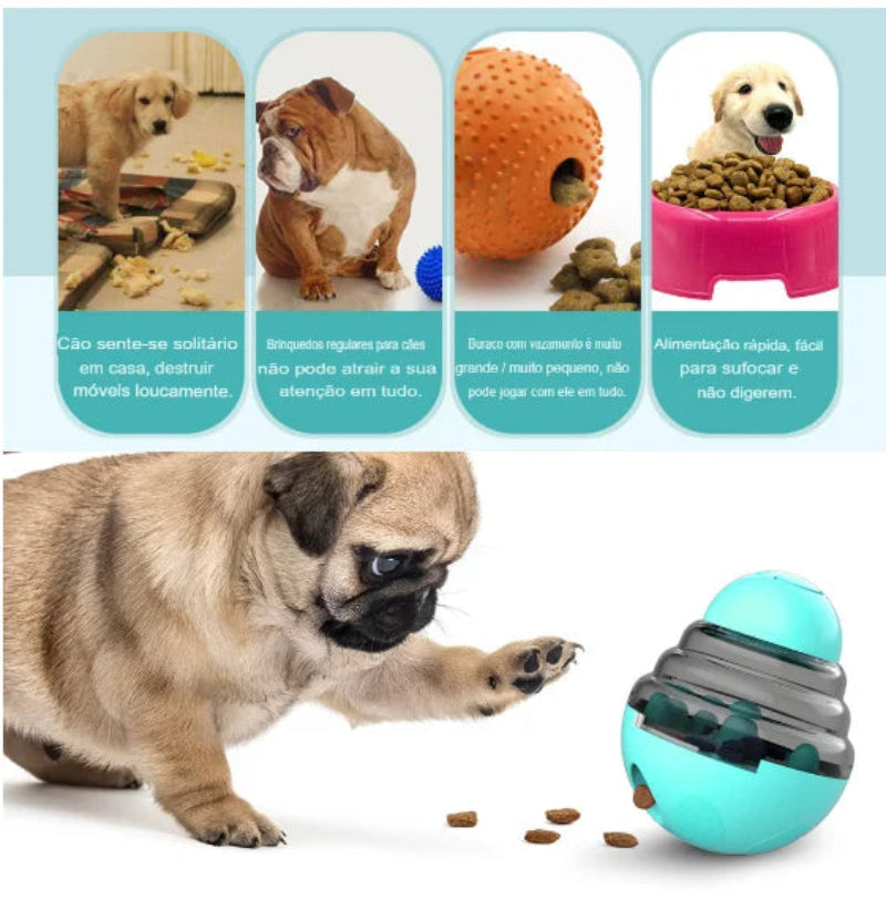 Comedouro interativo petisco brinquedo pet cães gatos ovo