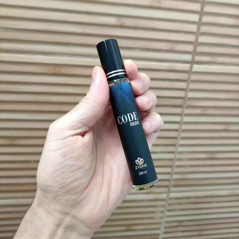 Perfume mas/ "Code Man" 28ml zyone eau de parfum fragrância Importada de alta fixação