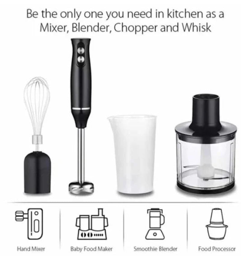 Kit de misturador e processador 4 em 1 para vários alimentos 500W
