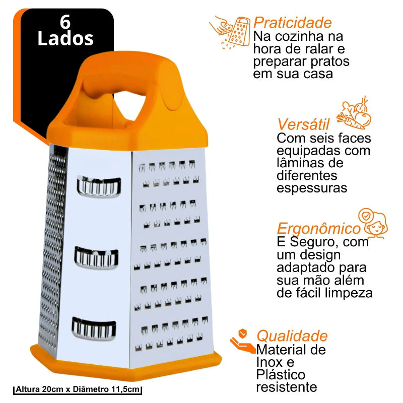 Ralador de vegetais manual, multifuncional, na cozinha. Ralador de batata 6 lados cortador triturador de característica ecológico para frutas e vegetais.