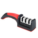 Amolador afiador de facas para cozinha em inox com 3 afiadores profissional