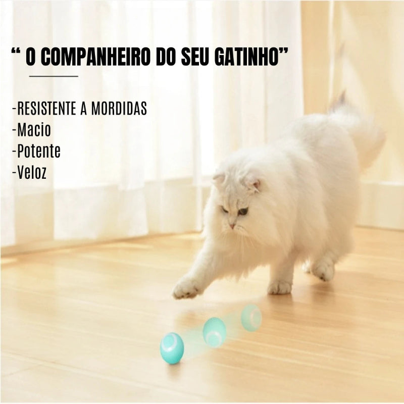 Bola mágica automática de rolamento para gato, brinquedos inteligentes interativos, acessórios para jogos internos, brinquedo interativo