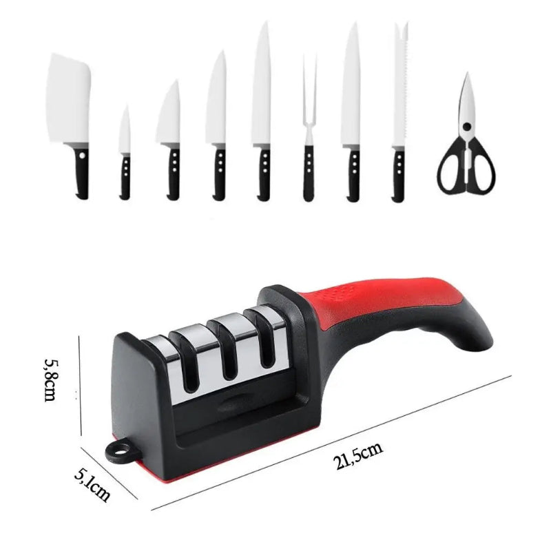 Amolador afiador de facas Sharpster profissional tesoura garfos cozinha gourmet churrasco-entrega rápida para todo brasil