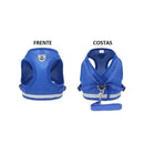 Coleira peitoral para cachorro com guia de passeio colete reflexivo regulável