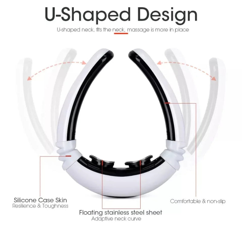 Massageador elétrico pescoço fisioterapia pulso elétricos alivia dores efeito magnetico