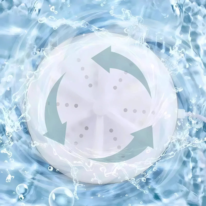 Mini Maquina lava roupas rotativa portátil p/ balde