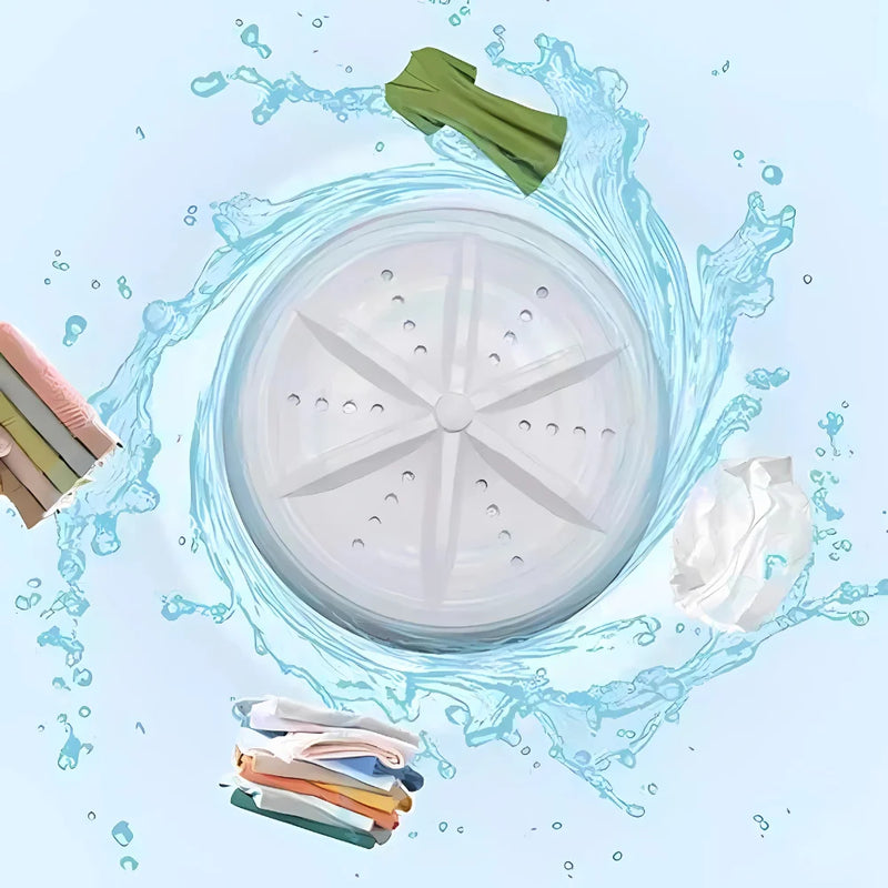 Mini Maquina lava roupas rotativa portátil p/ balde