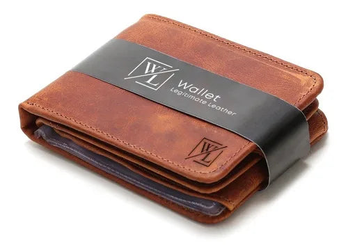 Carteira Masculina Couro Vintage Executiva Luxo Completa na Caixa
