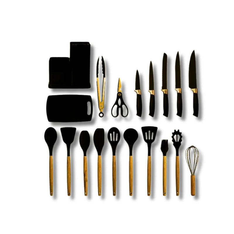 Kit completo com 19 utensílios essenciais para cozinha - ferramentas de alta qualidade para facilitar o seu dia a dia
