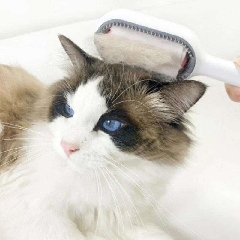 Pente de silicone para tosa de animais de estimação, escova limpa removedora de pelos para cães e gatos, tanque de água e limpeza
