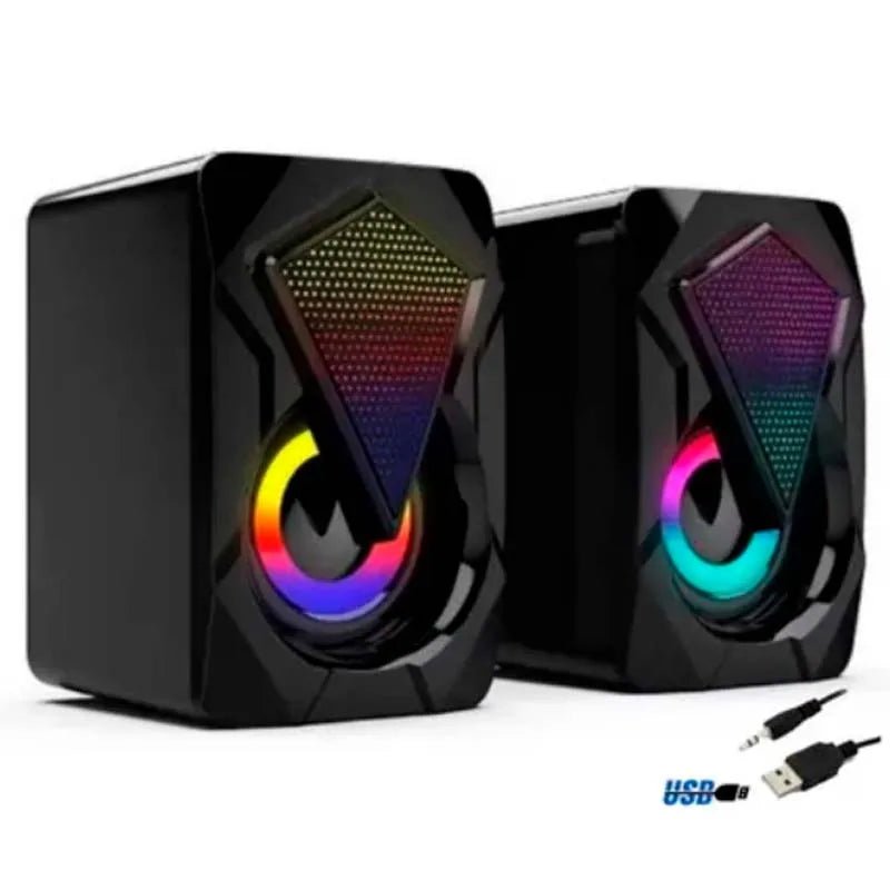 2 Caixa de Som Multimidia digital speaker USB para computador notebook 2.0 alta - venda nacional entrega rápida