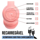 Fone de ouvido orelha gatinho bluetooth infantil led menino menina cores variadas