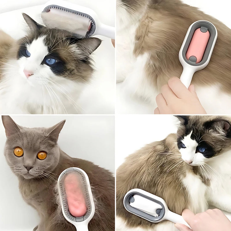 Escova para gato e cachorro removedor de pelo e banho seco
