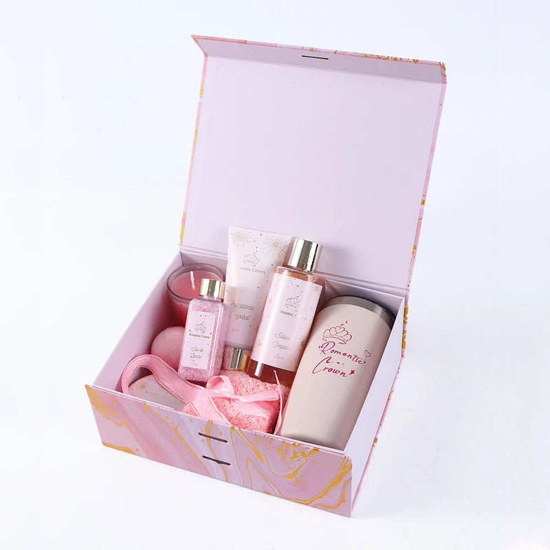 Romantic crown 9pcs kit de spa, presente para casais, de natal, dia dos namorados
