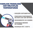 Maçarico culinário gourmet regulável profissional para cozinha e confeitaria