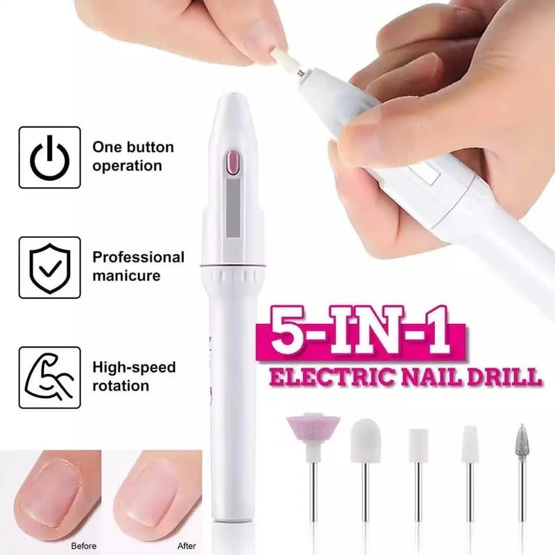 Lixa elétrica unha profissional manicure pedicure sem fio