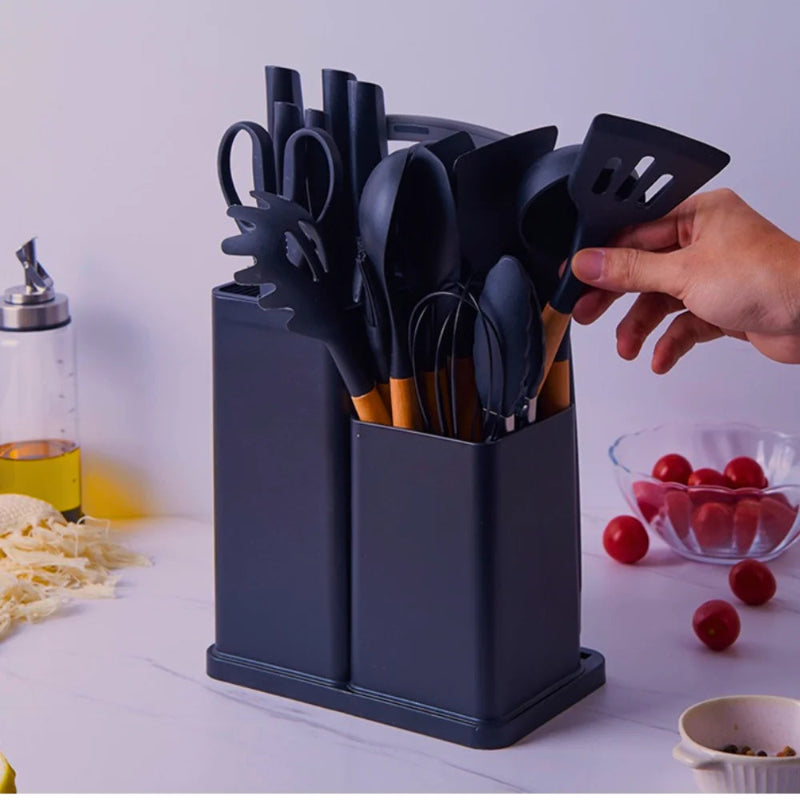 Kit completo com 19 utensílios essenciais para cozinha - ferramentas de alta qualidade para facilitar o seu dia a dia