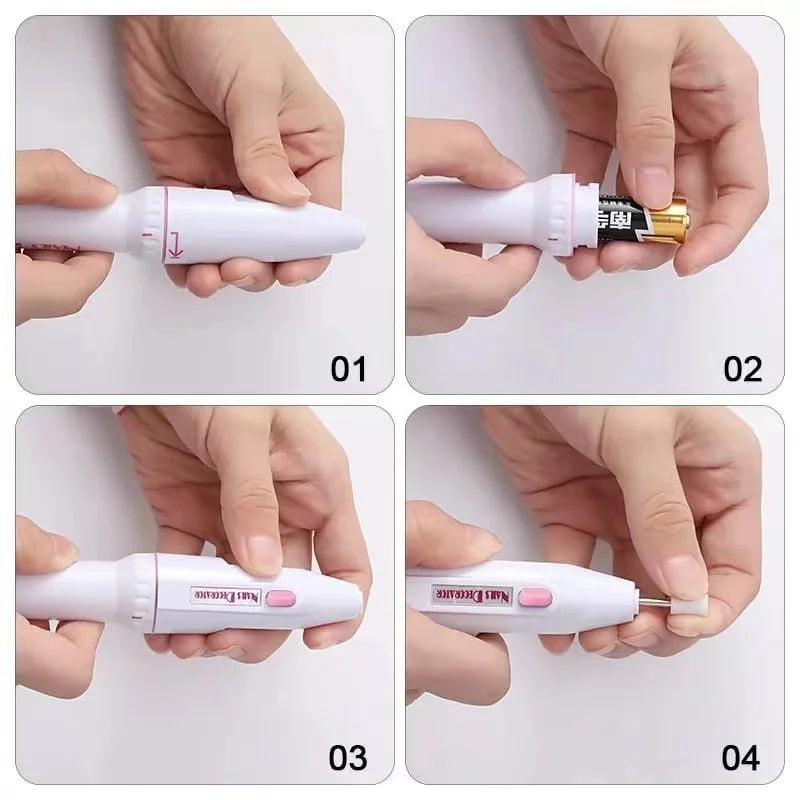 Lixa elétrica unha profissional manicure pedicure sem fio