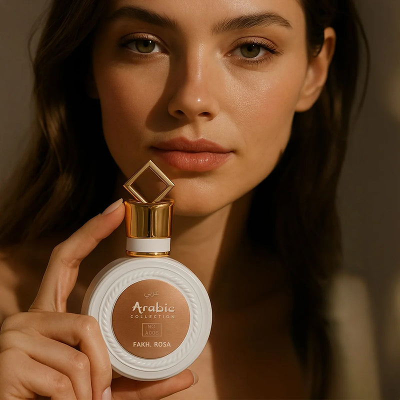 Perfume Árabe feminino fakhar rosa A006 – 25ml – floral branco tuberosa