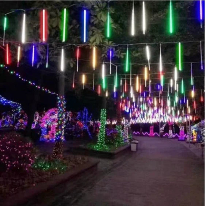 Cascata de Led c/8 tubos para natal e festas cores variadas - Neverdie