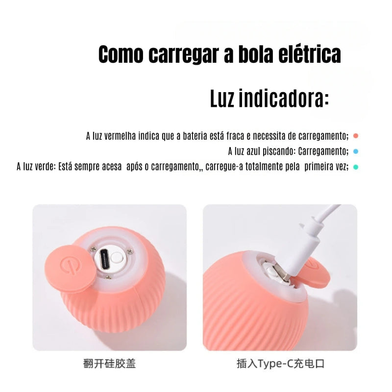 Bola mágica automática de rolamento para gato, brinquedos inteligentes interativos, acessórios para jogos internos, brinquedo interativo