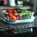 Lancheira de vidro resistente ao calor 400 ml marmita hermético vedação pote FIT