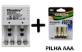 Pilhas recarregáveis AA AAA e kit carregador de pilhas