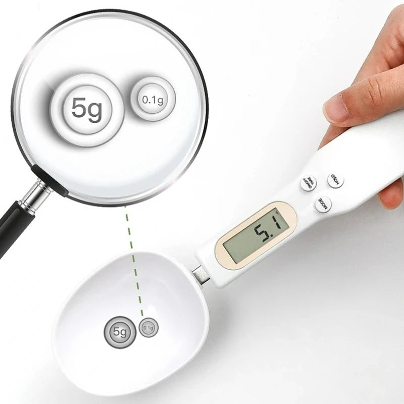 1Pc LCD Digital medição ajustável colher de pesagem balança de cozinha colher de medição eletrônica café em pó balança de cozimento