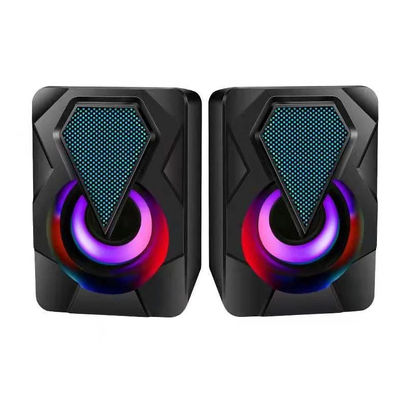2 Caixa de Som Multimidia digital speaker USB para computador notebook 2.0 alta - venda nacional entrega rápida