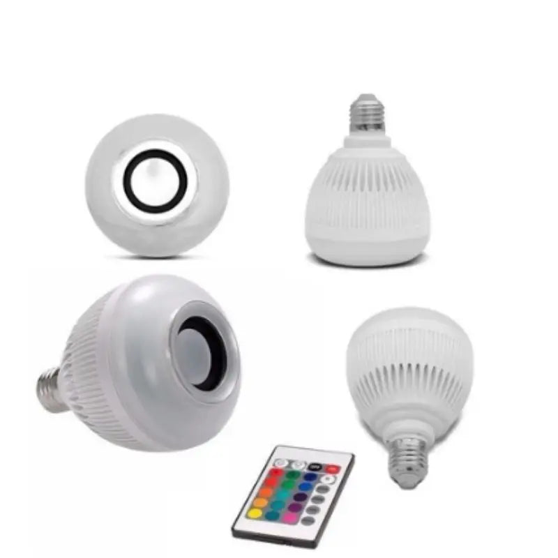 Lampada musical  bluetooth de led caixa de som c controle rgb 12W