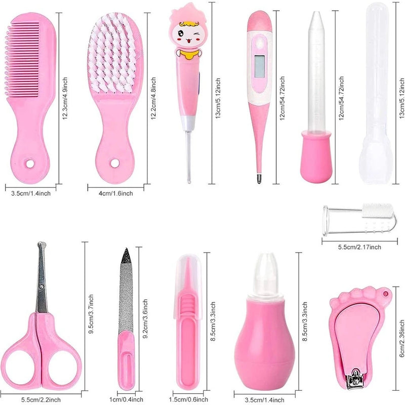 Kit de cuidados para crianças, cabelo, unhas, saúde, termômetro, escova, cortador, tesoura, artigos de higiene pessoal, cuidados com o bebê