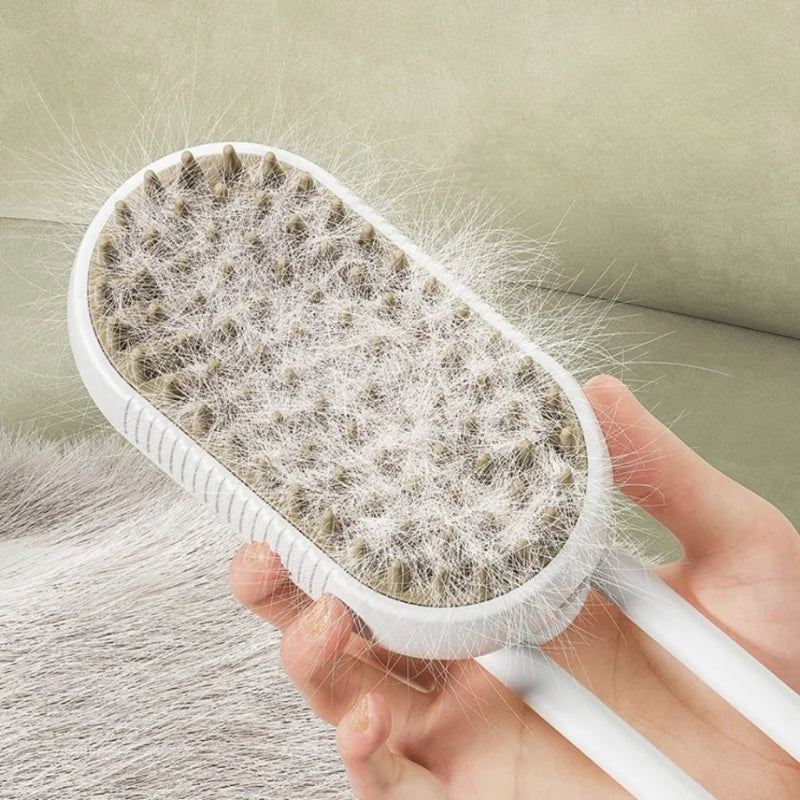Escova elétrica para cães, escova para pelos de gatos, escova para vapor de cães, para massagem, tosa de animais de estimação, remoção de pelos