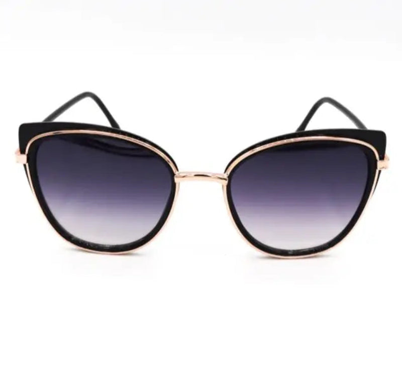 Óculos de sol aviador de alta qualidade, armação de gatinho, plástico, cercado por metal, unissex, UV400 2401 - Envio rápido, Brasil