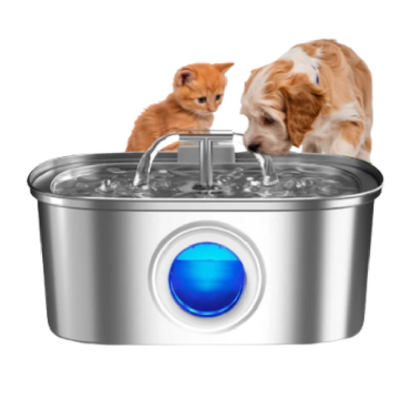 Fonte para gatos e cães com filtro dispensador de água Inox 304, bebedouro automático Newpet