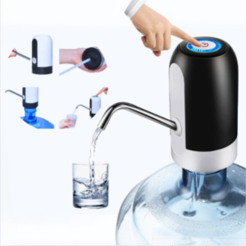 Bomba elétrica universal com carregamento USB para galão / garrafão de água - Digital