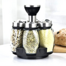 Porta Condimentos e temperos cozinha giratório armazenamento saleiro