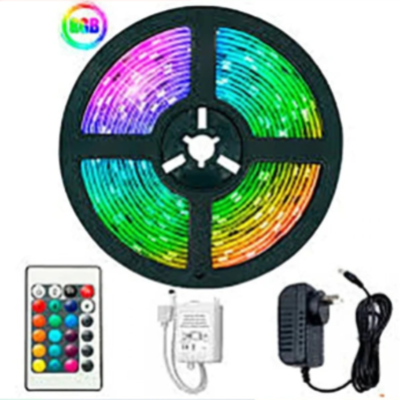 Fita Led Rgb 5050 Rolo 5m 300 Leds Ip65 + Controle + Fonte