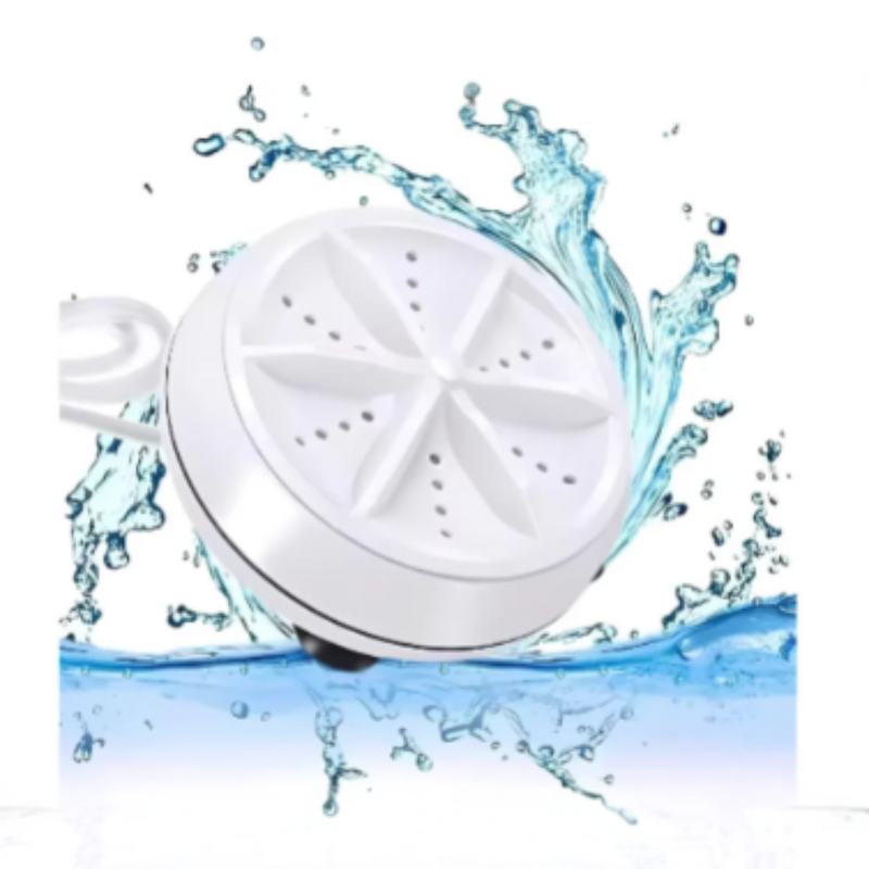 Mini Maquina lava roupas rotativa portátil p/ balde