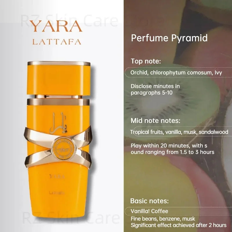 Yara asad 100ml perfume hombre feminino almíscar baunilha colônia masculino de mujer conjuntos de fragrâncias doces lattafa khamrah perfumes originais