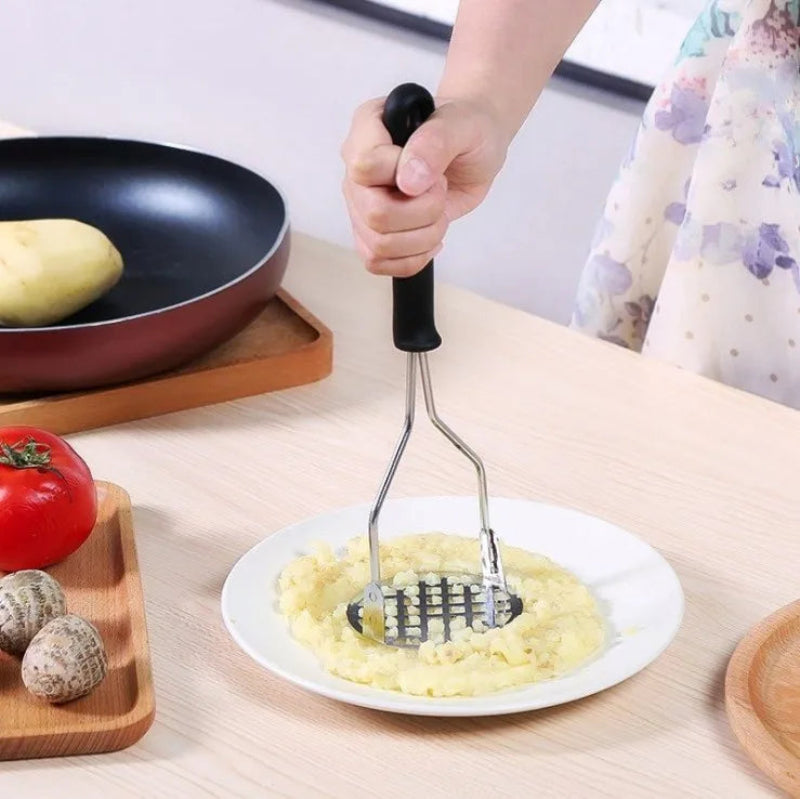 Natal Amassador Batatas, leguminosas, multiuso na cozinha em aço inox com cabo plástico promoções