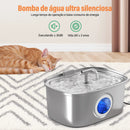 Fonte para gatos e cães com filtro dispensador de água Inox 304, bebedouro automático Newpet